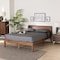 Baxton Studio Salvatore Mid-Century Modern Walnut Brown Finished Wood King Size Platform Bed 235-13239-ZORO - alternate 4